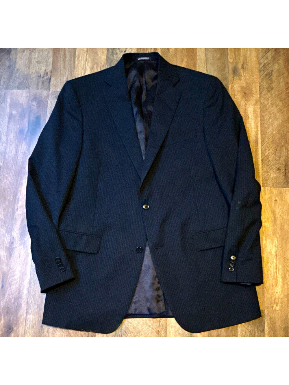 Hart Schaffner Marx Men's Black Wool Cashmere cocktail attire XL Long 2-Button